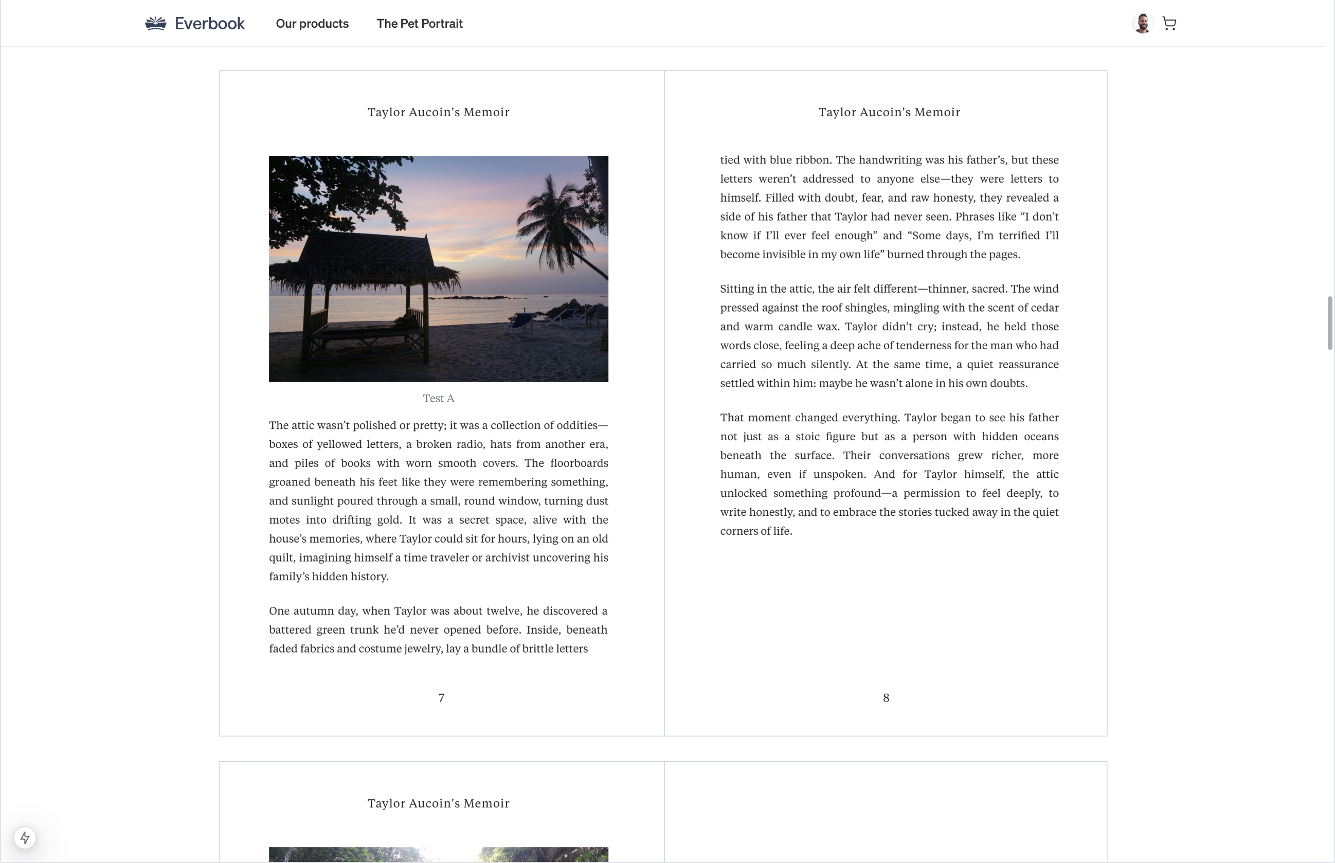 Paginated book preview — interior spread at print dimensions