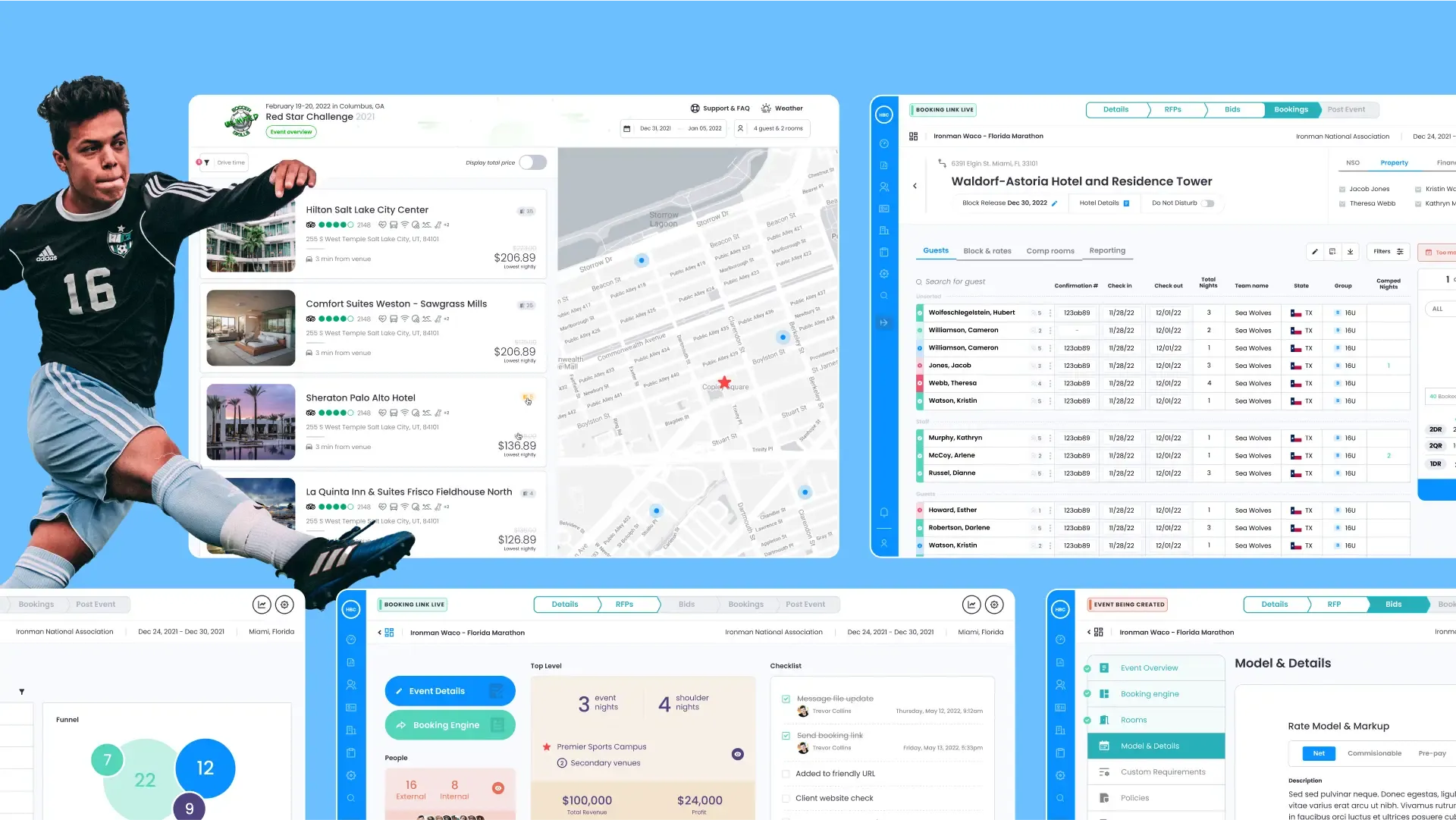 Roomvy participant booking flow — reservation interface